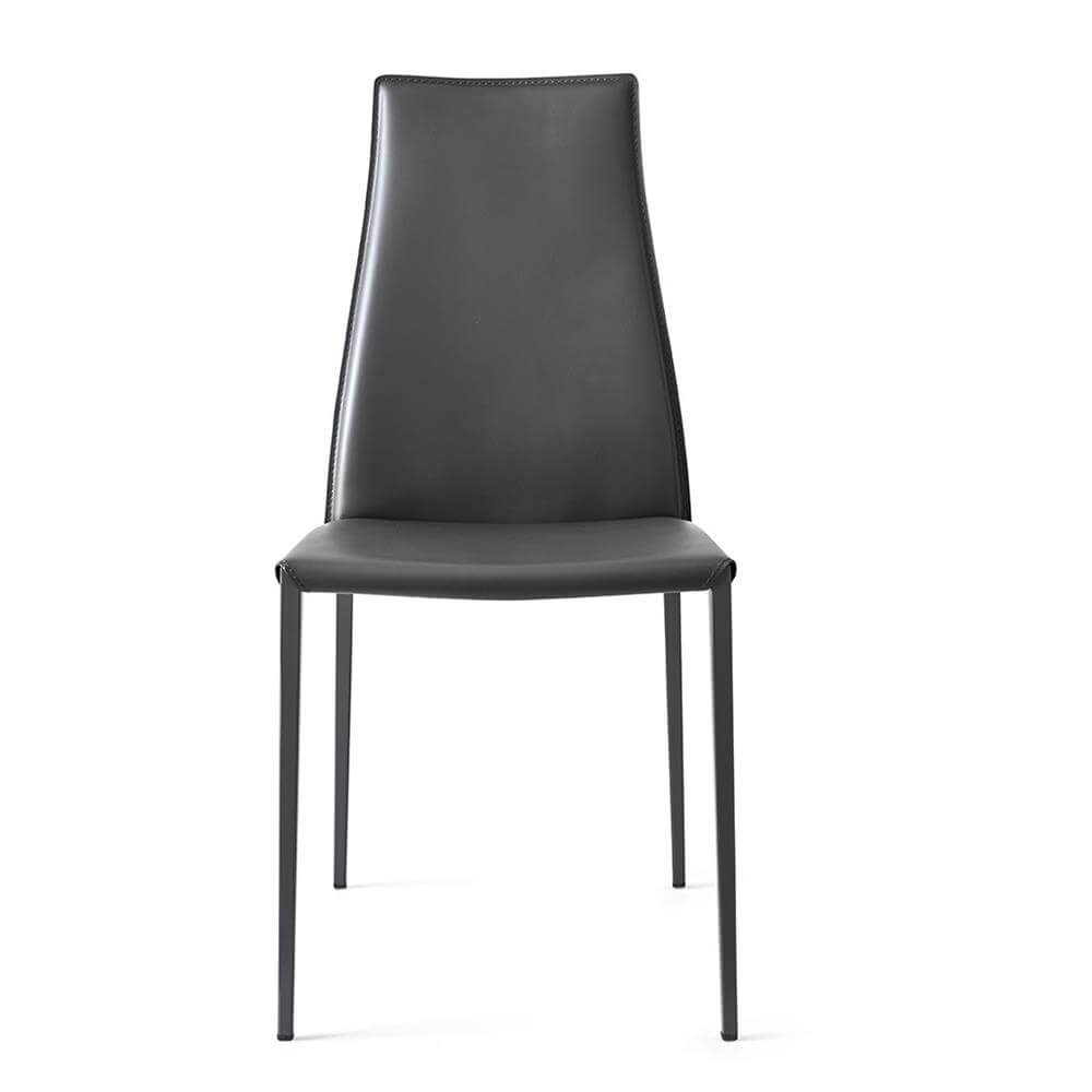 Aida Set of Two Dining Chairs Leather Seat CS1452